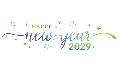 Happy New Year 2029. Vector