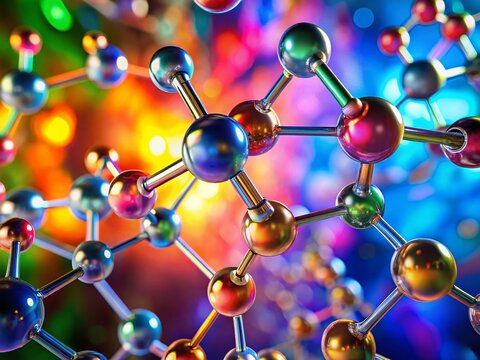 Macro Close-up of Maltitol Sugar Alcohol Molecule - Skeletal Formula
