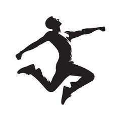 Lively jumping person silhouette for vibrant illustrations - Jumping person vector - Jumping person illustration - jump silhouette - Jumping vector
