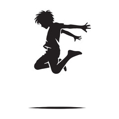 Athletic jumping person silhouette for creative designs - Jumping person vector - Jumping person illustration - jump silhouette - Jumping vector
