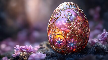 Decorative ceramic easter egg