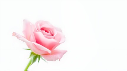 pink rose isolated on white