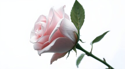 pink rose isolated on white