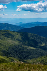 landscape with blue sky and clouds
