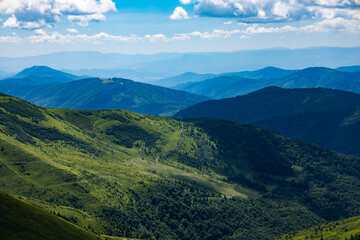 Fototapeta premium landscape with mountains and clouds