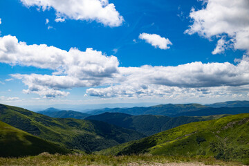 mountains and clouds