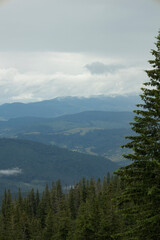 mountains in the morning
