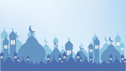 The Beauty of Islamic Architecture A Mosque Illustration Background Reflecting Peace and Unity