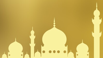 The Beauty of Islamic Architecture A Mosque Illustration Background Reflecting Peace and Unity