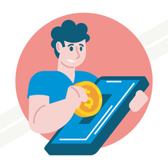 Online donation concept