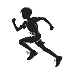 Running person vector for high-intensity movement - Running person silhouette - Running person vector - Running person illustration - Run silhouette - Running vector
