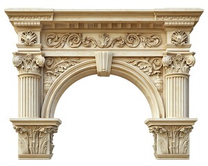 Obraz premium Elements of architectural decoration a transparent background