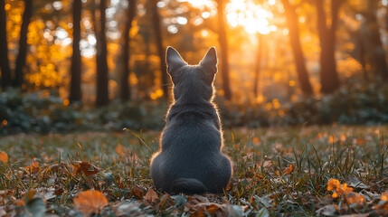  boston terrier watching bird