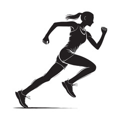 Running person vector for conveying fast action - Running person silhouette - Running person vector - Running person illustration - Run silhouette - Running vector
