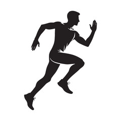Dynamic running person vector for energetic motion - Running person silhouette - Running person vector - Running person illustration - Run silhouette - Running vector
