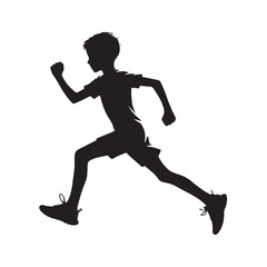 Running person illustration capturing speed and agility - Running person silhouette - Running person vector - Running person illustration - Run silhouette - Running vector
