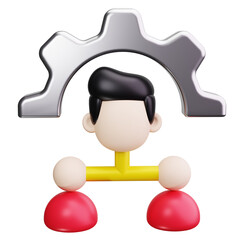 resource allocation 3d render icons