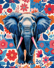 Vibrant Elephant Mandala
