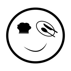 Simple restaurant vector icon design template