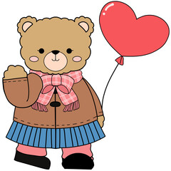 Cute Love Bear for Valentine Day