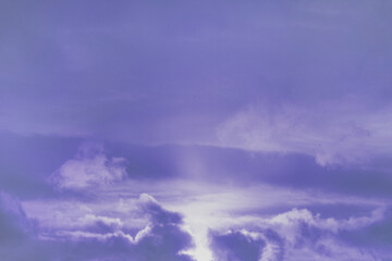 A Serene and Beautiful Purple Sky with Soft Clouds Embracing the Horizon at Dusk