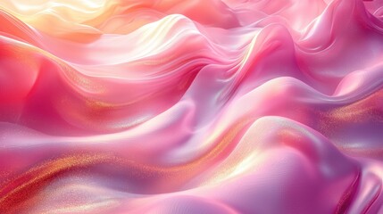 Obraz premium Abstract Pink and Gold Glittering Waves