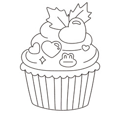 valentine, dessert, sweet, cute, doodle, cartoon, design, delicious, food, art, drawing, love, valentine's day