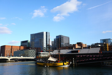 Fototapeta premium downtown view of boston city United states with buildings