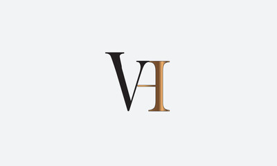 VH, HV, V , H , Abstract Letters Logo Monogram