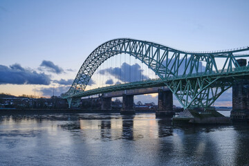Naklejka premium Runcorn Bridge over the River Mersey, UK