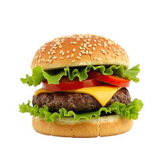 Burger isolated on transparent background