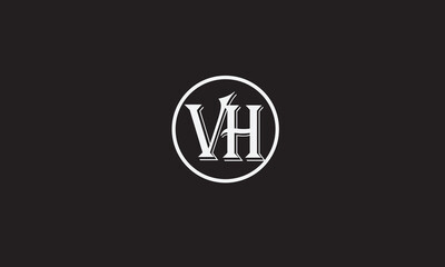 VH, HV, V , H , Abstract Letters Logo Monogram
