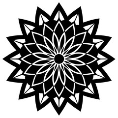 Gradient Mandala Vector Design