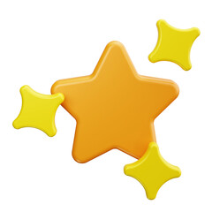 Star 3d render icons