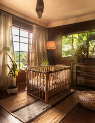 interior of a baby bedroom