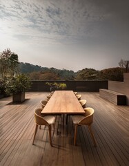 table and chairs on the terrace