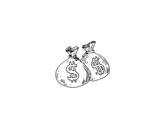Illustration of money bags
