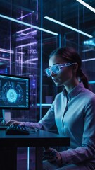 person working on computer