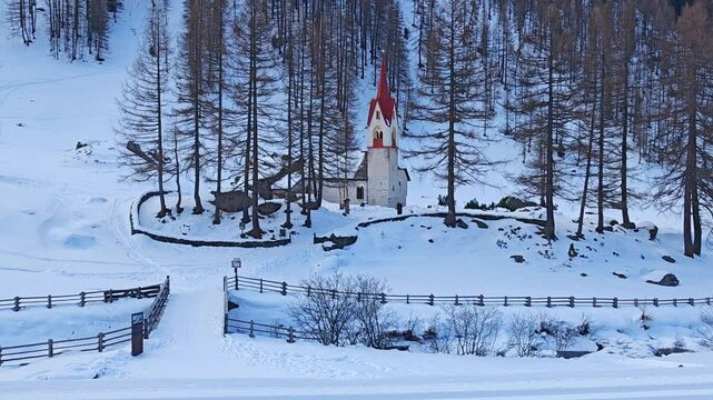Church of Santo Spirito At the bottom of the Valle Aurina, in Casere