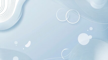 Light blue background with white circles and lines, a simple vector illustration of a light blue gradient background with abstract design elements, simple shapes, and a minimalistic style. 