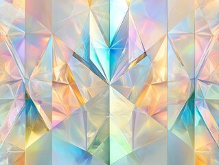 Colorful Abstract Geometric Pattern with Light Reflection and Refraction