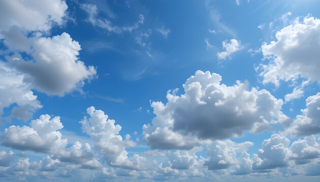 A Stunning Sky Filled with Fluffy Cumulus Clouds
