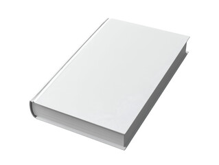 Blank hardcover book isolated on transparent or white background, png