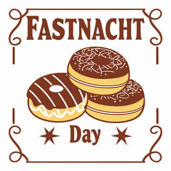 FASTNACHT DAY silhouette vector illustration