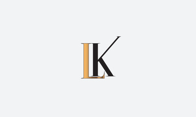  LK, KL, L , K , Abstract Letters Logo Monogram