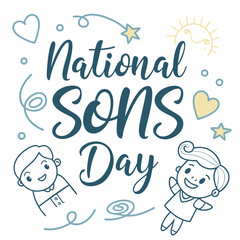 NATIONAL SONS DAY silhouette vector illustration