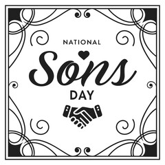 NATIONAL SONS DAY silhouette vector illustration