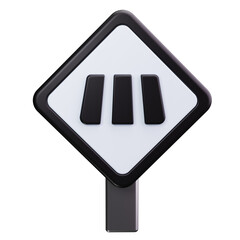 pedestrian crossing 3d render icons