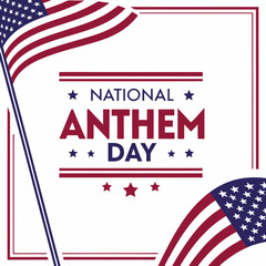 NATIONAL ANTHEM DAY silhouette vector illustration © tanvir