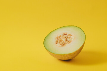 Fresh melon on background. Healthy raw food, dessert without sugar and flour. The concept of zero...